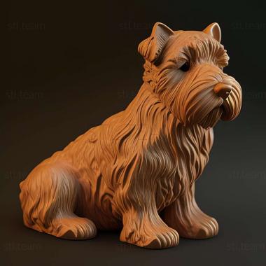 3D model Irish soft haired Wheat Terrier dog (STL)